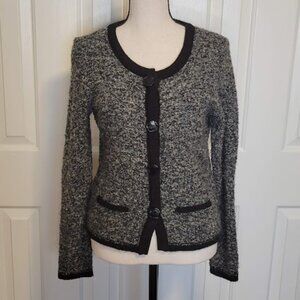 A. Ida Made in Italy Wool-Blend Bouclé Cardigan Jacket – Size S